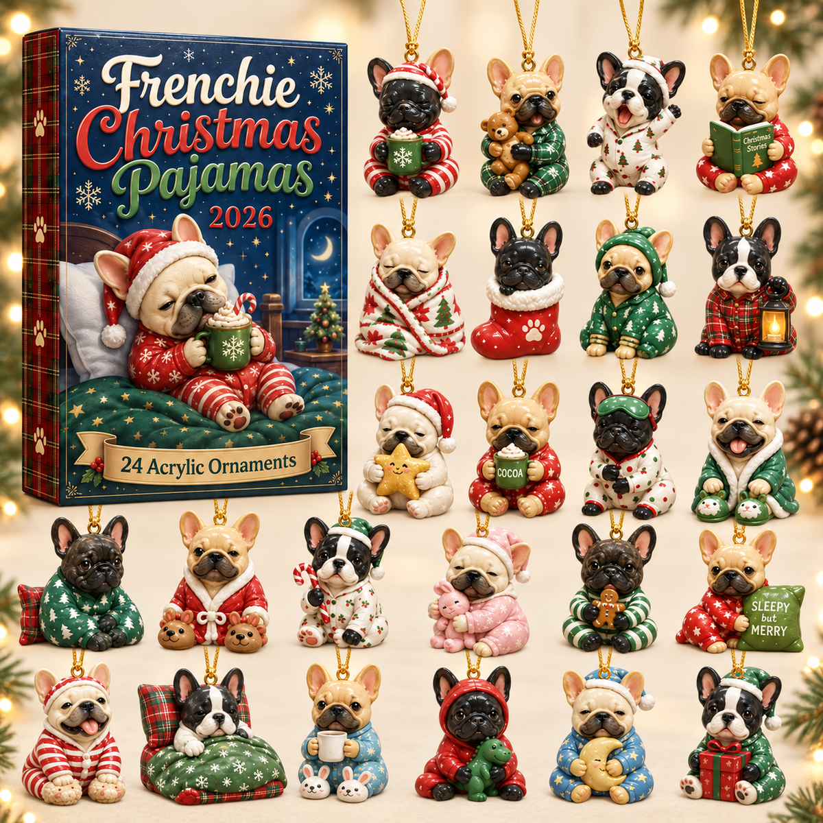 Frenchie Christmas Pajamas Advent Calendar 2026 - 24-Day Festive Countdown, Acrylic Charms Blind Box - Gift For French Bulldog Lovers 4f3fc69a-0d3e-443f-8440-6b8c96fd7ca3-frenchie-box-charms.png