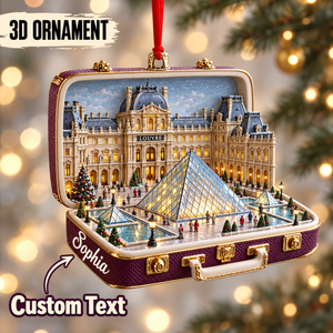 Personalized Louvre Pyramid Suitcase Christmas Ornament – Paris Travel Souvenir & Gift for Paris Lovers 4f570850-9fb6-47a3-abfa-311ddc2ed3b1-Personalized-Louvre-Pyramid-Suitcase-Ornament.png