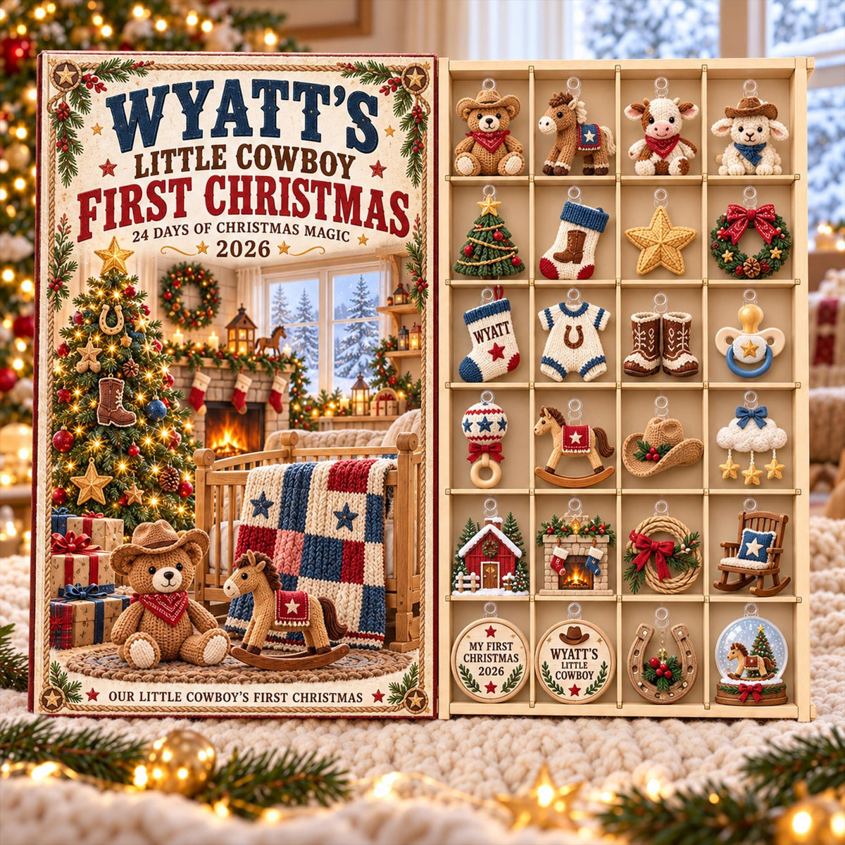 Personalized Baby Cowboy Advent Calendar 2026, First Christmas Countdown, 24 Day Acrylic Ornament Set, Custom Baby Boy Xmas Gift 4f80dee2-c308-48f5-902a-1e06acab68c5-il_fullxfull.8650884003_7map.jpg