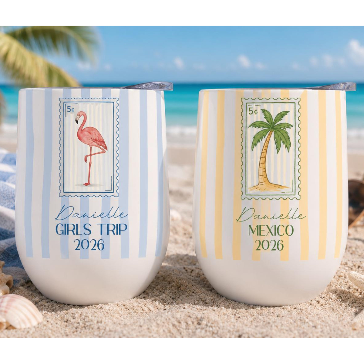 Custom Vacation Tumbler - Personalized Name - Matching Beach Vacation - Spring Break - Bachelorette Girls Trip Tumbler 10oz 4f9cad82-e51c-4456-ac20-2531b8a6253a-1.png