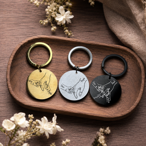 Engraved keychain, dad gift idea with name and motif | Personalized pendant for him, her, children, father, child gift