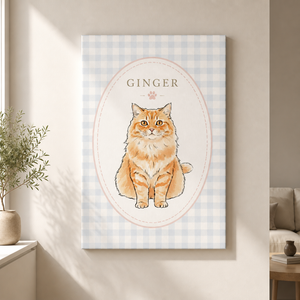 Custom Cameo Gingham Pet Portrait Canvas - Personalized Canvas 4fb9086a-a428-496f-9317-a173748a21ca.png