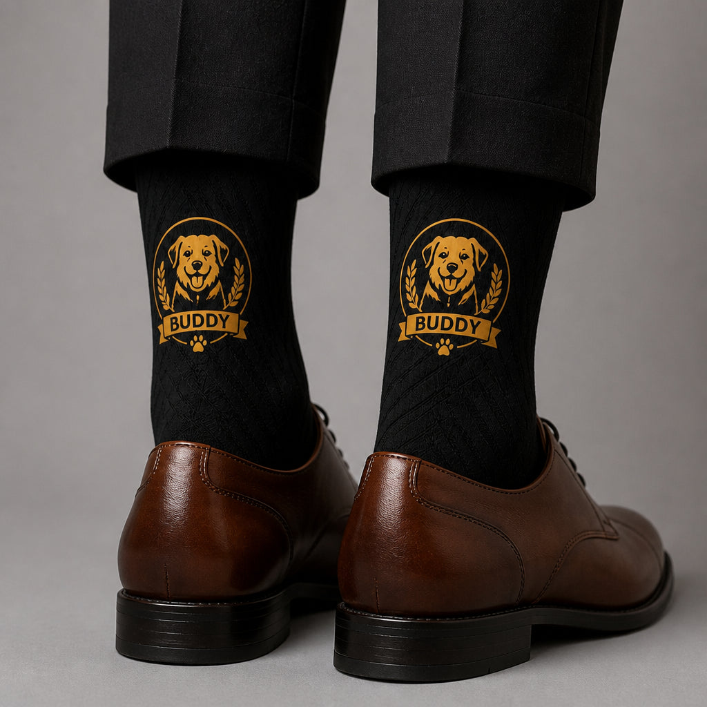 Personalized Dog Name Dress Socks – Gold Crest - Personalized Socks - All over printed 4fbc3437-db6b-4878-8bd8-fecef9ab3e2e.jpg