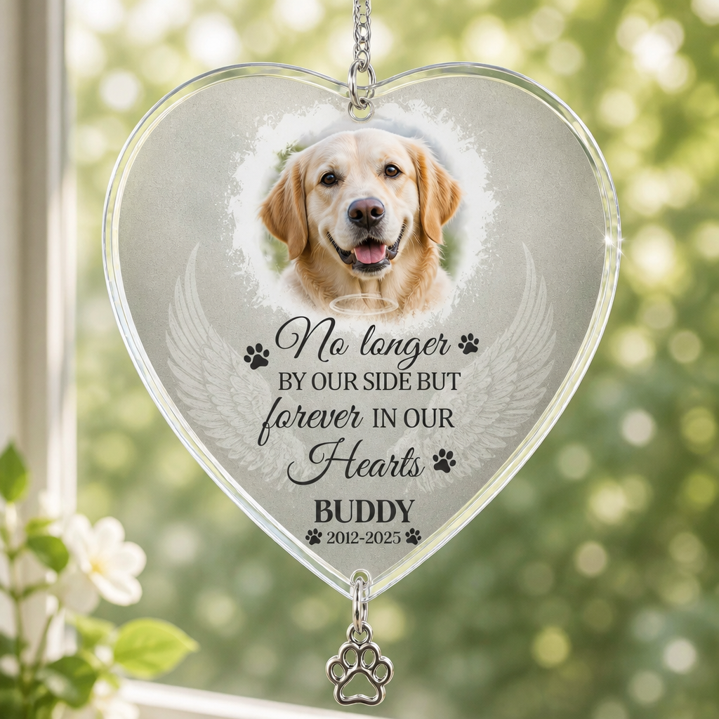 Angel Wings Pet Memorial Stone – Photo, Name & Years - Personalized 1 Layered Suncatcher with Charm 4fd1e968-d37b-4e06-9eeb-33a600864ca1.png