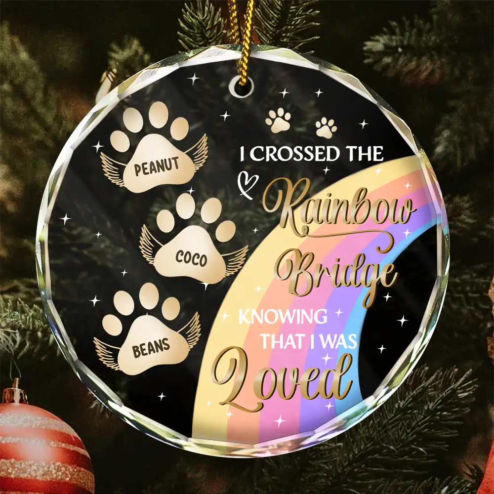 I Crossed The Rainbow Bridge Memorial Pet - Personalized Circle Glass Ornament 4fd826f7-3f7e-49a6-b3d3-109a44d75092-NN565-NGO2630-MKDEF-PhaiDeKBCao.png