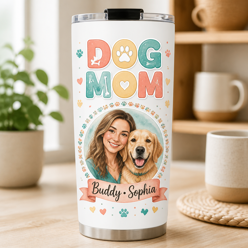 Dog Mom Custom Portrait Tumbler – Photo-to-Watercolor with Names - Personalized Tumbler 4fef5864-de4a-4c9e-b9ad-56e089422ddb.png