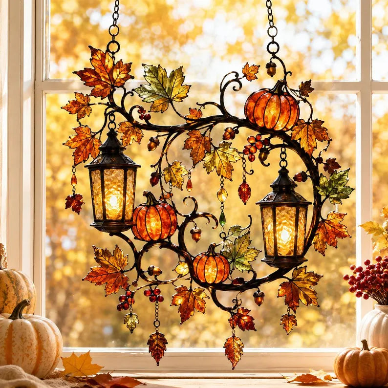 Fall pumpkin window hanging, autumn suncatcher with glowing lanterns, colorful maple leaves and acorns 4ff5f076-c10d-4b71-9450-9fbc2cd5b16a-gfgfgfgfgf-1-.webp