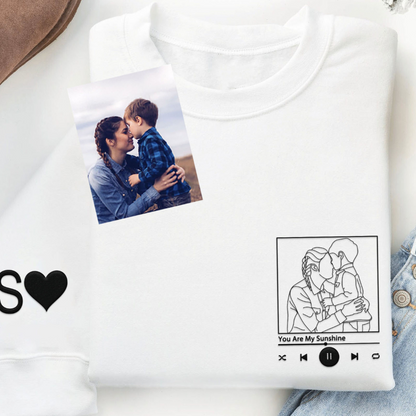 Personalized embroidered custom mom photo shirt
