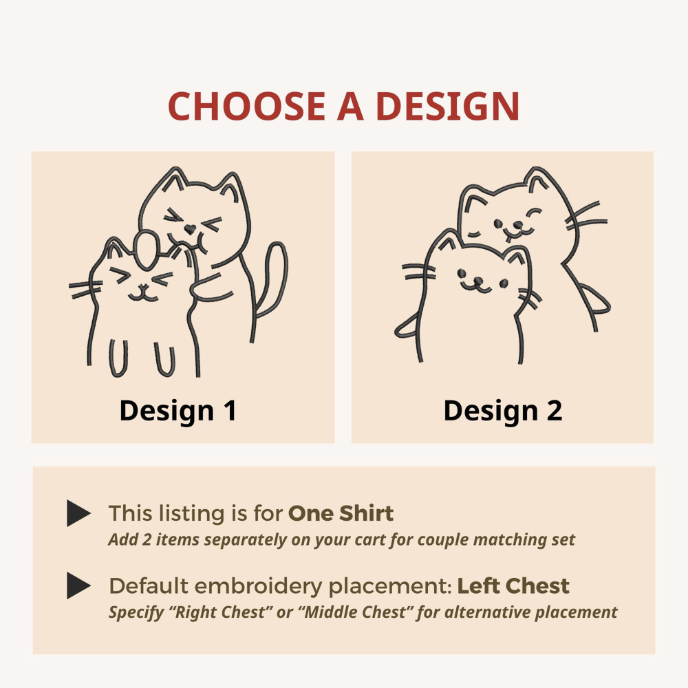 Doodle Cat Love Sweatshirt, Cat Sweatshirt, Embroidered Couple Hoodie, Matching Hoodies for Couples, Best Couple Gifts