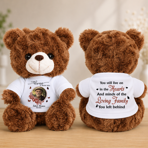 Loving Family You Left Behind Teddy Bear - Memorial Gift - Personalized Plush Bear