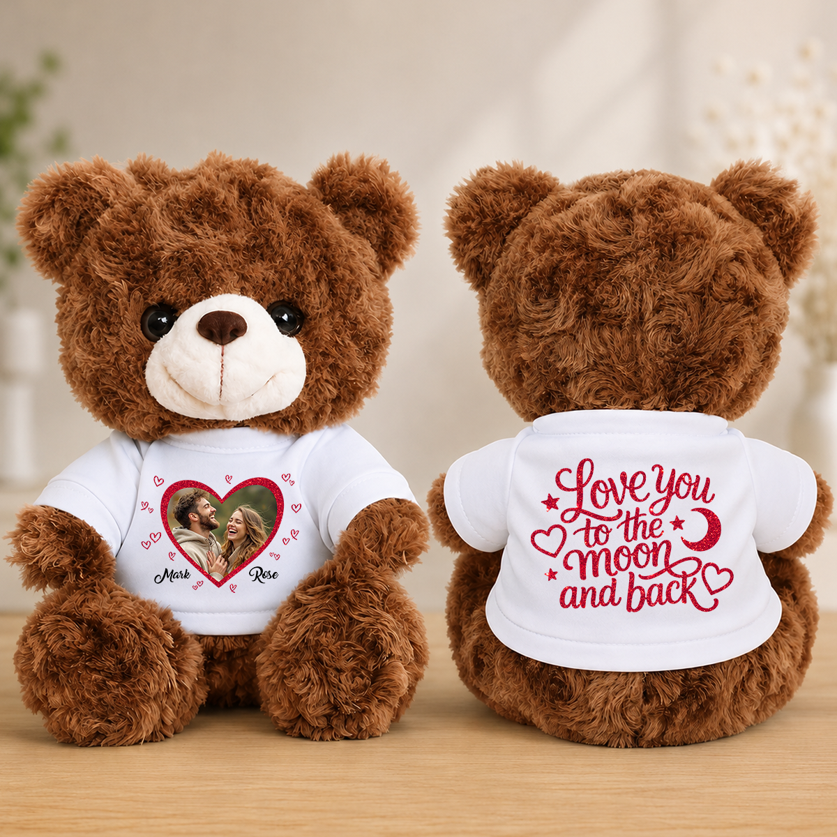 Love You To The Moon and Back - Personalized Teddy Bear