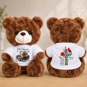 Memorial Cardinal Your Wings Were Ready Teddy Bear - Memorial Gift - Personalized Plush Bear