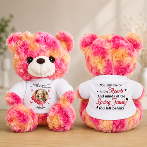 Loving Family You Left Behind Teddy Bear - Memorial Gift - Personalized Plush Bear