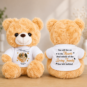Loving Family You Left Behind Teddy Bear - Memorial Gift - Personalized Plush Bear