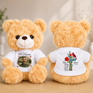 Memorial Cardinal Your Wings Were Ready Teddy Bear - Memorial Gift - Personalized Plush Bear
