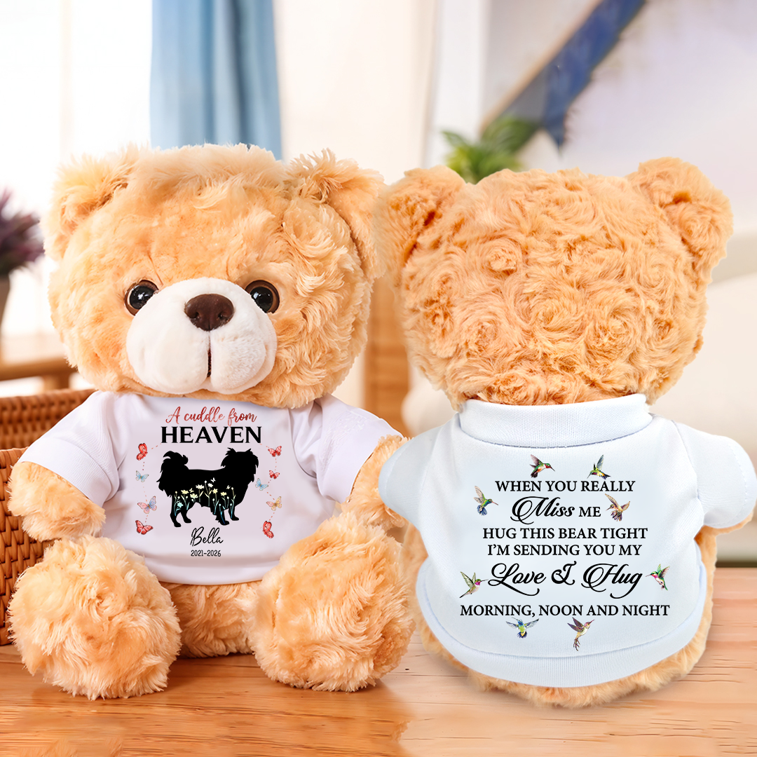 Dog Loss Forever Loved - Personalized Teddy Bear 5-yellow_fe16ed5b-0491-4892-961b-eb2abe344791.png