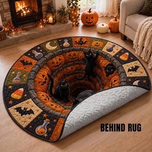 3D Halloween Black Cat Round Rug, Spooky Optical Illusion Carpet, Pumpkin Vortex Quilted Floor Mat, Witchy Fall Decor, Cat Lover Gift 500ac7fb-481e-4d52-807f-b89862d7caf1-gfhfhgf-1-.webp