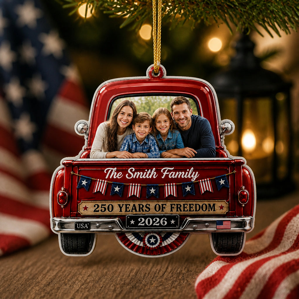 Patriotic Family Photo Ornament – 250 Years of Freedom (2026) - Personalized Shape Ornament 501b91b8-8cc7-45d3-b83e-d35d8e2f7836.jpg