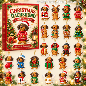 Christmas Dachshund Advent Calendar 2026 - 24-Day Festive Countdown, Acrylic Charms Blind Box - Gift For Dachshund Lovers 502ccff3-dda8-47d4-a8e0-78960fa7e236-dachshund-text.png
