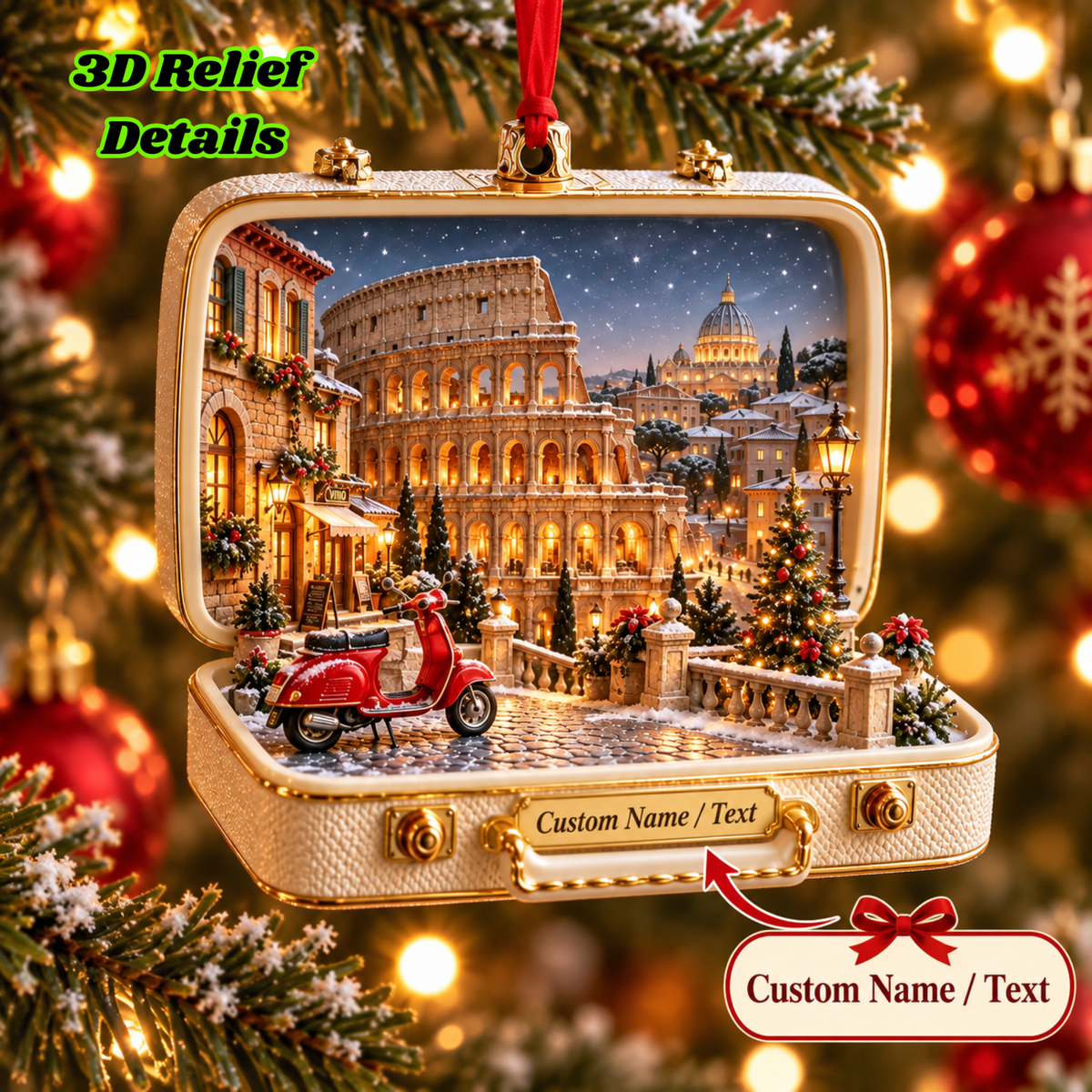 Personalized Rome 3D Suitcase Ornament – Custom Name Colosseum Christmas Keepsake for Italy Lovers & Travelers 50404767-8822-4c4a-afb2-7d88730258ed-mockup-annotated-1789442042345.png