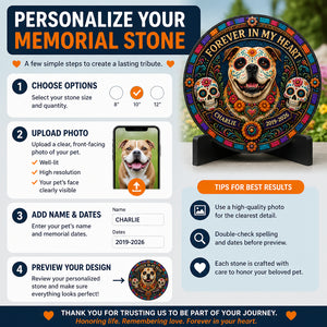 Forever In My Heart Pet Memorial Stone – Sugar Skull Portrait - Personalized Memorial Stone 50409ca9-d3d6-4d77-9618-6c79ff7c675f.jpg
