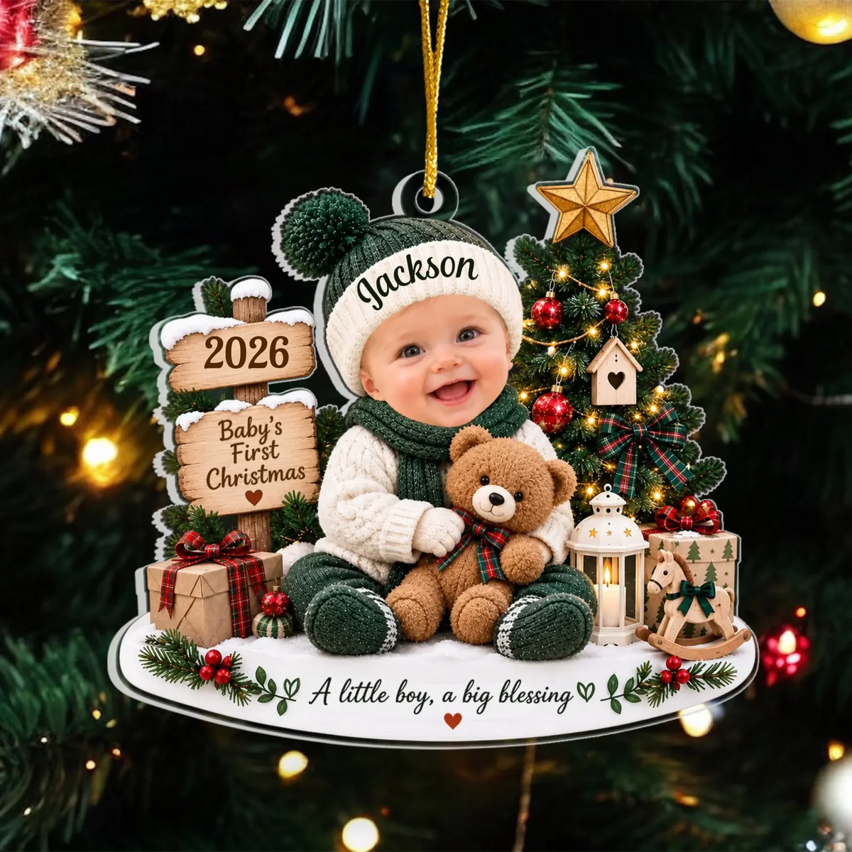 A Little Baby A Big Blessing - Personalized Acrylic Ornament, Gift For Baby, First Christmas Ornament With Custom Baby's Photo & Name 5046e892-7301-4b80-82d2-6e0f3a02cdb0-t-i-xu-ng-84-.png