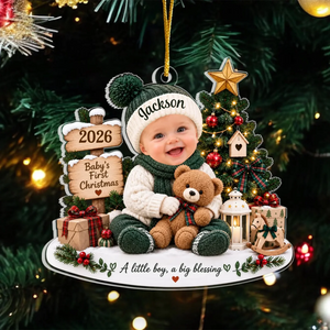 A Little Baby A Big Blessing - Personalized Acrylic Ornament, Gift For Baby, First Christmas Ornament With Custom Baby's Photo & Name 5046e892-7301-4b80-82d2-6e0f3a02cdb0-t-i-xu-ng-84-.png