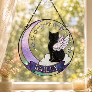 Angel Cat Memorial Stained-Glass Suncatcher – Personalized Name - Personalized Suncatcher Stained Glass 505b71dd-06a8-4adf-b285-b81ebb1f6445.png