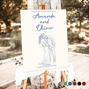 Welcome to Our Wedding Sign Sketch Line Art - Custom Name and Date Wedding Welcome Sign 505e235e-0f9e-4535-ac6b-3c688aa953bc-Banner-3.jpg