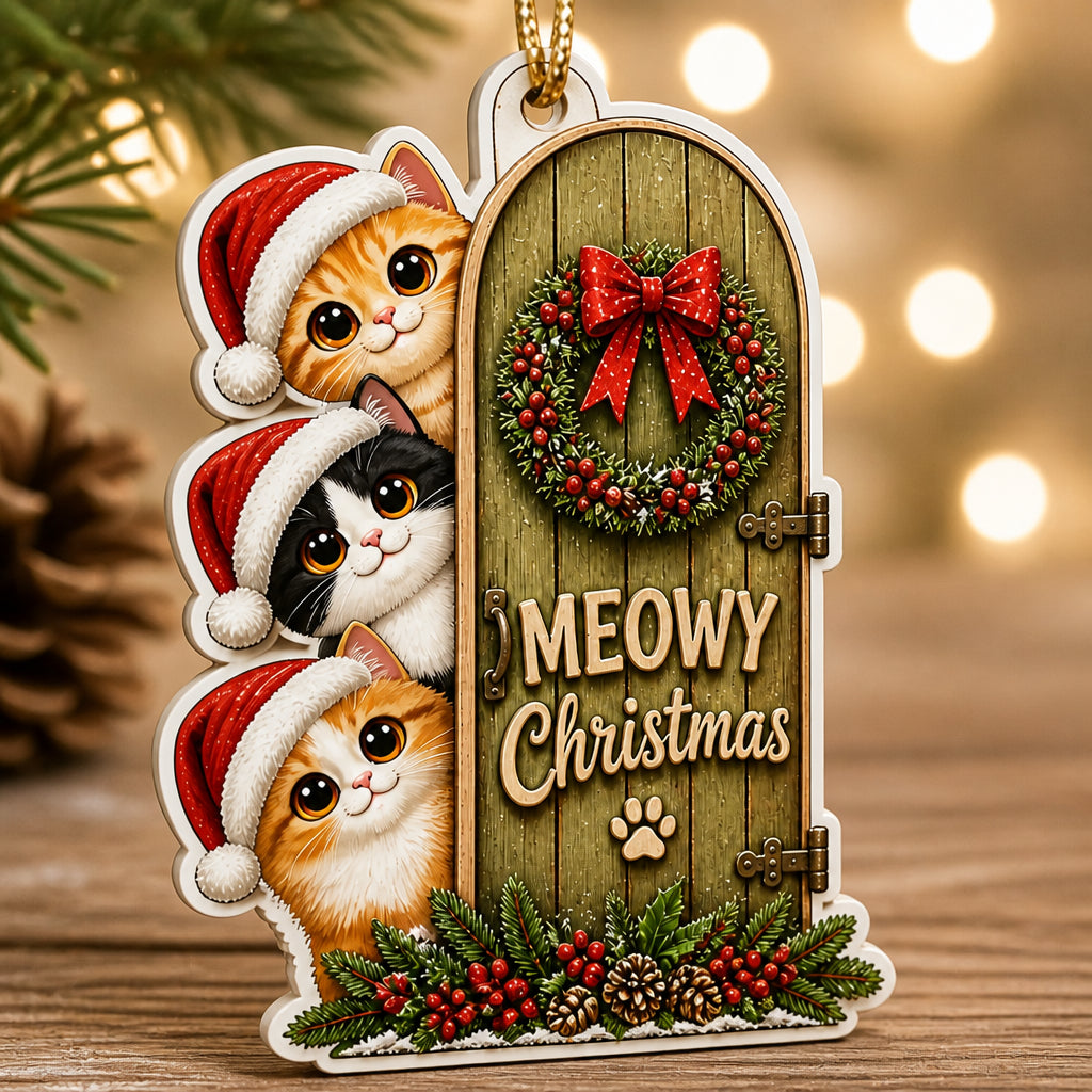 Meowy Christmas Cats Gift-Stack Custom Shape Ornament - Laser Cut Wooden 3D Ornament 505f1953-0295-46d9-a259-3001128fe8e9.jpg
