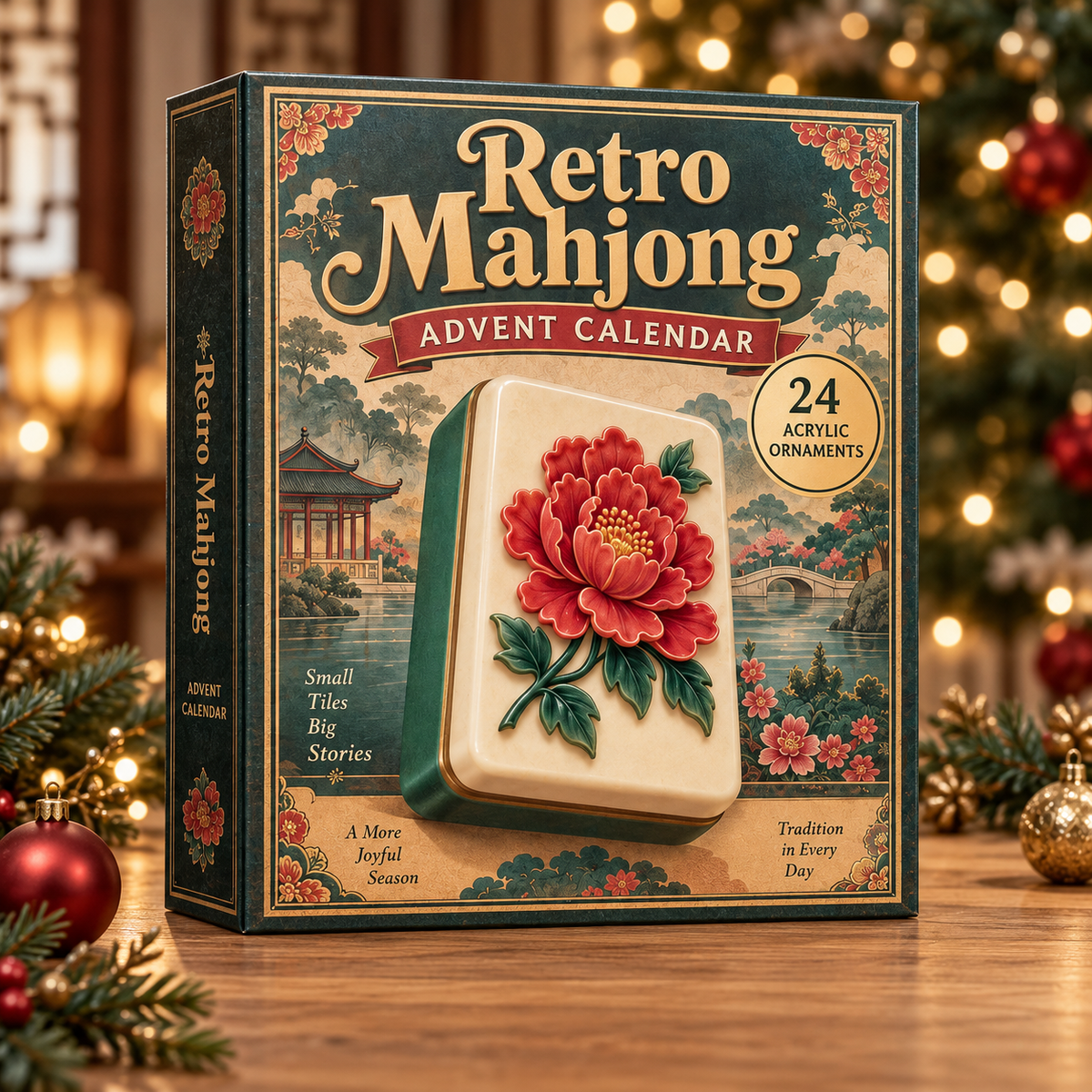Retro Mahjong Advent Calendar 2026 - 24-Day Festive Countdown, Acrylic Charms Blind Box - Gift For Mahjong Lovers 50681cb5-a72d-4312-a1db-d0e19e501918-mahjong-box.png