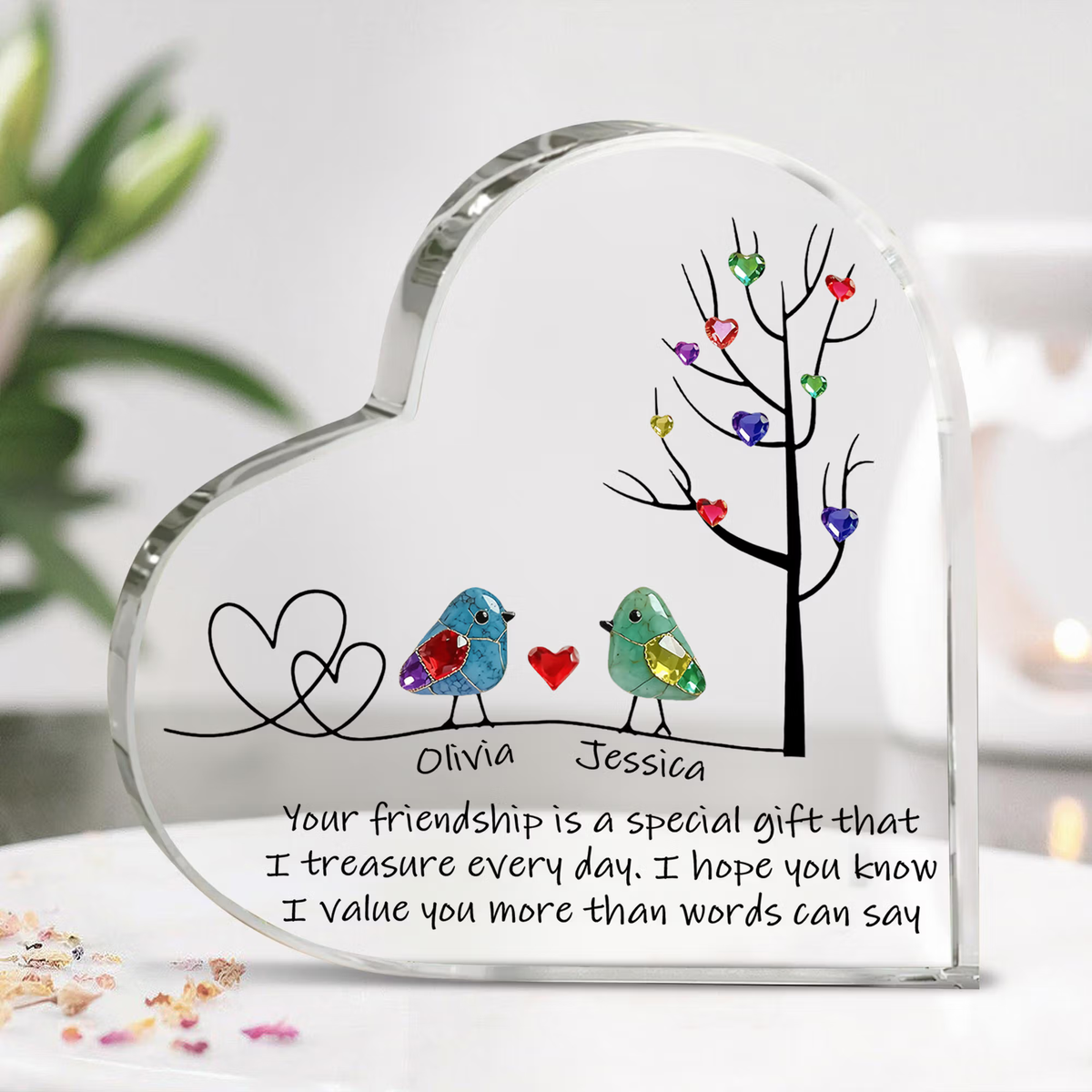 Personalised Sea Glass Pattern Birds Tree of Life Heart-Shaped Acrylic Plaque with Names Desk Decor Birthday Gift for Sisters Friends Bestie 5070a0ca-8850-47e0-baad-ff943517ab00-banner-2.png