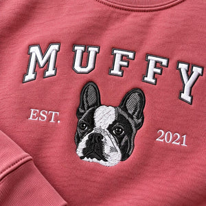 Custom Dog Portrait Embroidered Sweatshirt - Personalized Pet Face Crewneck With Name - Christmas Dog Mom Gift - Pet Memorial Keepsake 5087b3b4-e97f-4319-a800-d02eecaebd28-11.jpg