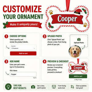 Personalized Dog Bone Christmas Ornament – Santa Hat & Paw Prints - Personalized Shape Ornament 50aa8a07-577e-4754-8ae8-2d54cb9bf095.jpg