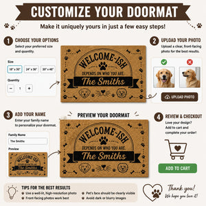 Welcome‑ish Personalized Family Doormat - Personalized Doormat 50ba1756-4cd4-46fe-a78f-38a97c7f31d0.jpg