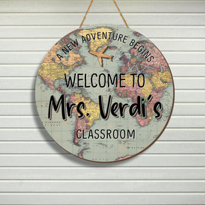 Personalized 3D Teacher Door Sign, Custom Teacher Door Hanger, Teacher Gifts, World Map Adventure Classroom Welcome Sign Back to School Gift 50e1d2dd-7806-4db1-a515-3cfd6ec8a98f-4.jpg