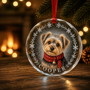 Custom Pet Portrait Crystal Ornament – Snowflake Ring Edition - Personalized Crystal Ornament 50ec45ba-25f7-4cee-9e6d-98c0f33470fd.jpg