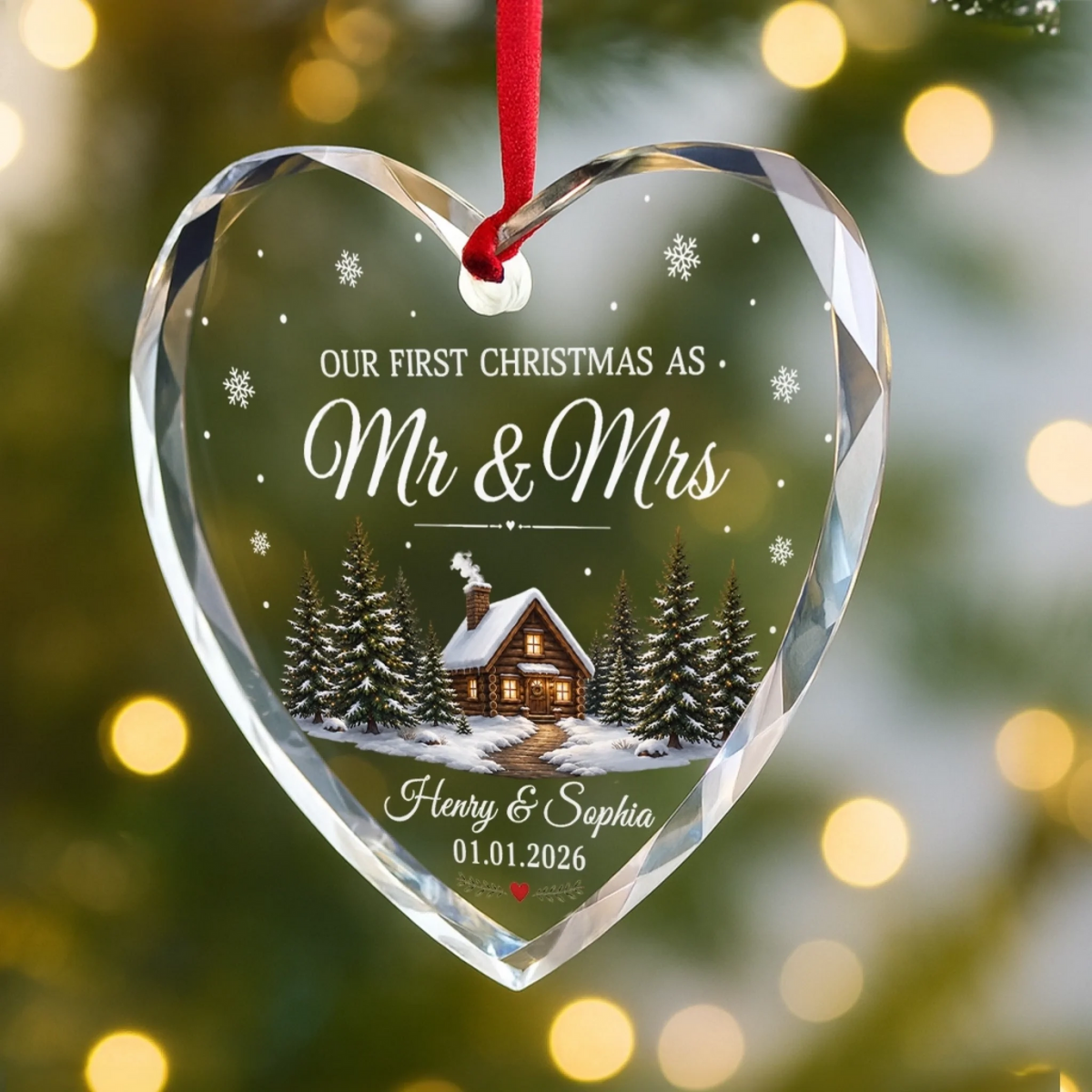Custom First Christmas Heart Glass Ornament - Personalized Anniversary Christmas Wedding Gifts For Husband And Wife, Him And Her - Mr And Mrs Christmas 50f43a2e-45fe-4217-bb7a-446bd91bd3d9-banner-3.png