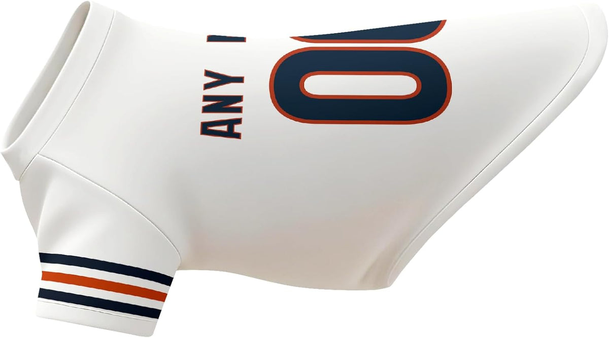 Chicago Dog T-Shirt Jersey Style Pet Clothes Personalized Custom Name and Number Gifts