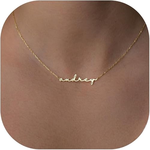 Custom Tiny Name Necklaces for Wedding Bridesmaid Gifts Best Friend Birthday Gifts, Name Necklace Personalized Christmas Jewelry Gifts