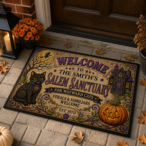 Welcome to the [Name]'s Salem Sanctuary Doormat — Personalized Name & Year - Personalized Doormat 51162bd7-a038-448a-a720-5625a76e2757.jpg