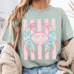 Comfort Colors Crab Shirt - Preppy Crab Graphic T-shirt - Boho Summer Beach Shirt - Retro Print Nautical Image TShirt 51236c93-95eb-4aec-87e9-c0c411e7c8a0-10.jpg