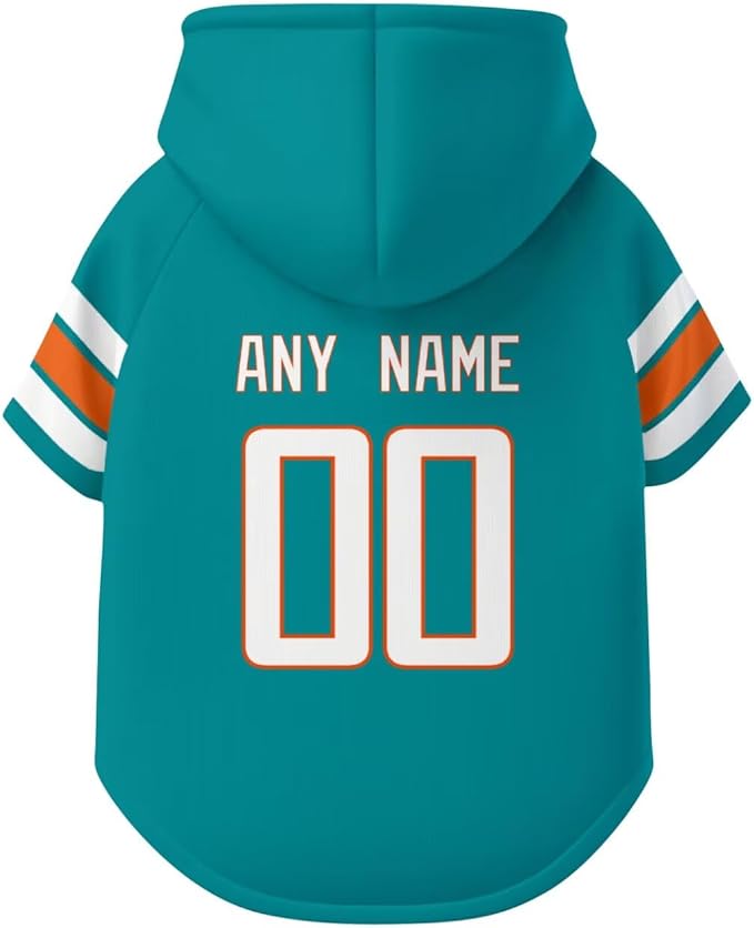 Miami Dog Hoodie T-Shirt Pet Clothes Jersey Custom Name and Number Gifts
