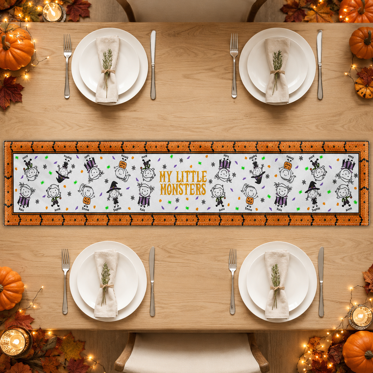 Our Little Monsters Halloween Doodle - Personalized Table Runner 512fc1ab-7e51-4f4b-a7a6-c0efe1f9de9c-banner-1.png