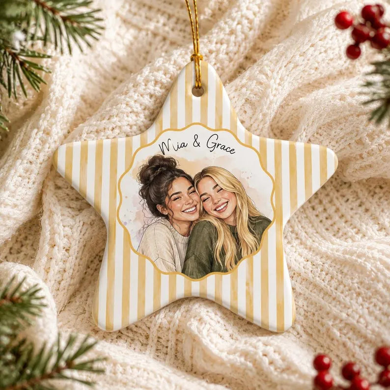 Personalized Watercolor Portrait Ceramic Ornament, Custom Couple Photo Ornament, Engagement Gift, Wedding Keepsake, Anniversary Gift 5130dd6e-ca51-441d-babe-28da2407730c-ggggggggggg-1-.webp
