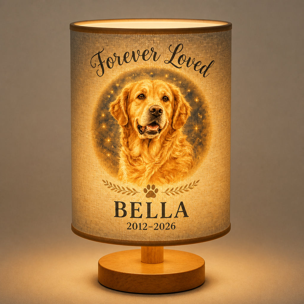 Forever Loved Pet Memorial Photo Lamp - Personalized Custom Fabric Lamp 51366217-aa24-44eb-90e8-0f98f7eb73c0.jpg