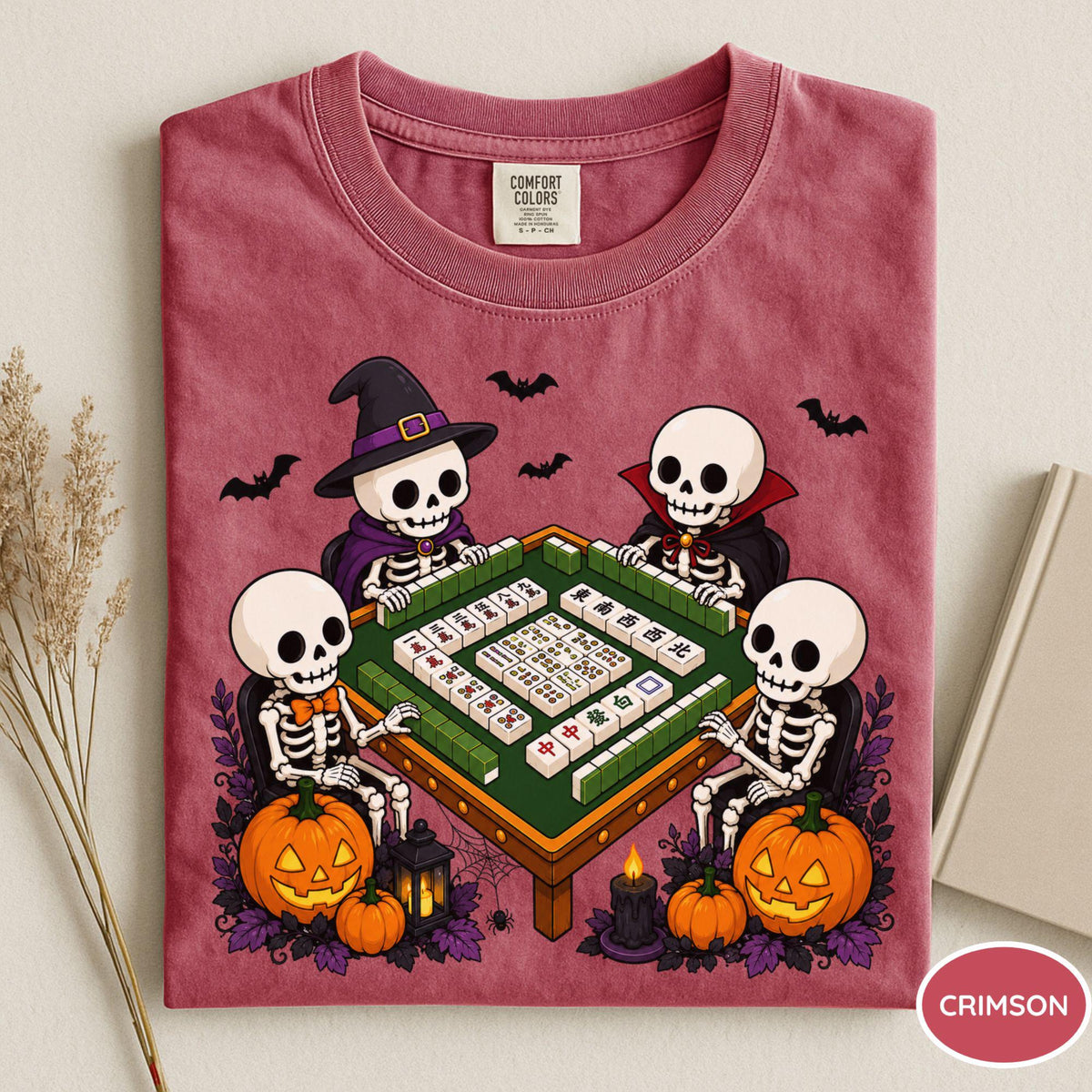 Comfort Colors Halloween Mahjong Shirt, Halloween Skeleton Mahjong Tee, Mahjong Lover Shirt, Mahjong Lover Gift, Funny Mahjong Lover Shirt 513db451-b263-4a74-a83b-d351c2136cec-7.jpg