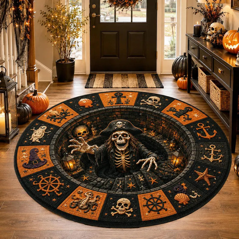 Halloween Pumpkin 3D Illusion Rug, Spooky Vortex Floor Decor, Gothic Home Accent, Scary Bottomless Pit Home Decor, Halloween Party Rug 51411df3-d9bb-411f-8caa-b3bdcfcce068-khj-3-.webp