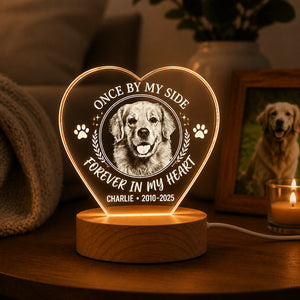 Pet Memorial Heart LED Light – Once By My Side Photo - Personalized 3D LED Light Wooden Base 51531ee8-d067-4385-93cc-a7cdec43dc4b.jpg