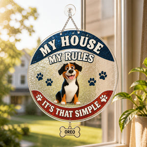 My House My Rules Dog Doormat – Personalized Pet Name - Personalized 1 Layered Suncatcher with Charm 516262e6-6a28-4e5e-b0b3-69b86c220c9b.jpg